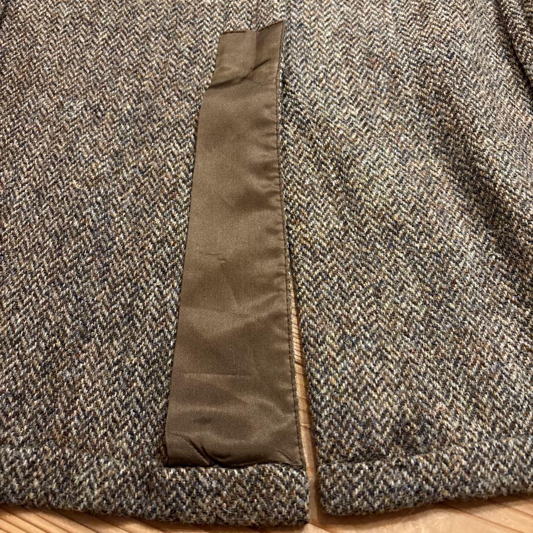 【極上デッド級】80s USA製 ハリスツイード 稀少マスタードパイピング Ｌ