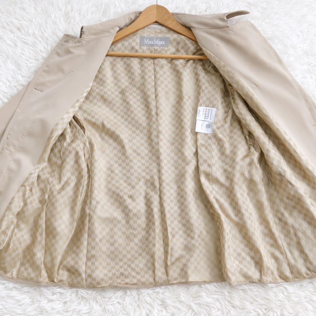 【美品】MaxMara イタリア製 銀タグ　ショート　トレンチコート 42