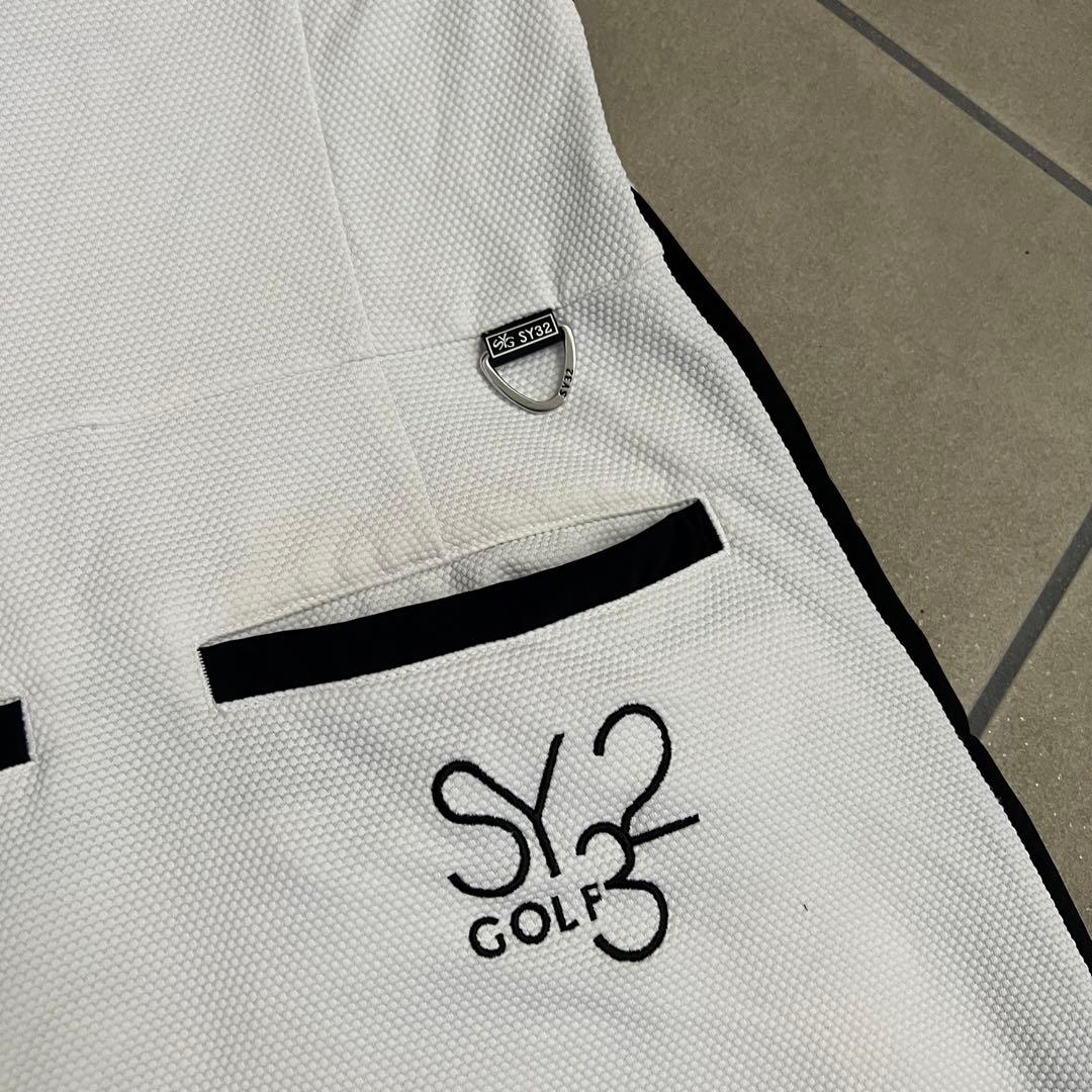 SY32 Sweet Years Golf ワンピース　ゴルフ　ハイネック　白黒