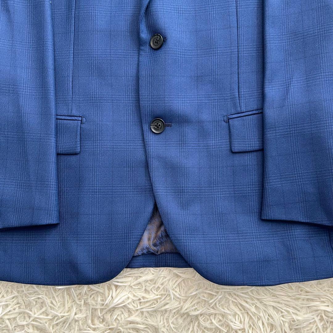 極美品✨ ガルニエ 近年モデル スーツ 大きいサイズ LL 3ピース チェック柄