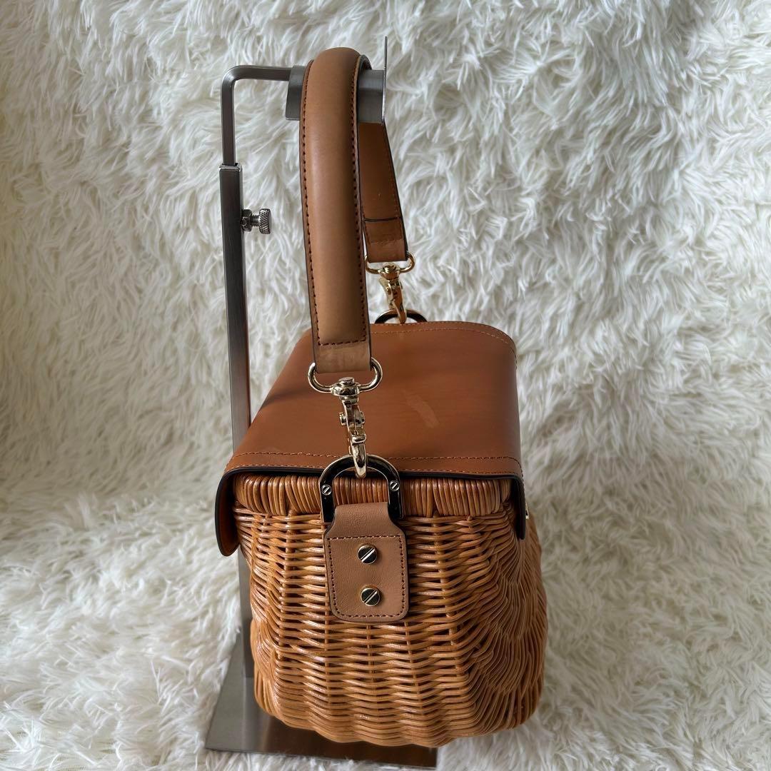 トリーバーチ かごバッグ ハンドバッグ バッグ　ナチュラルラタン