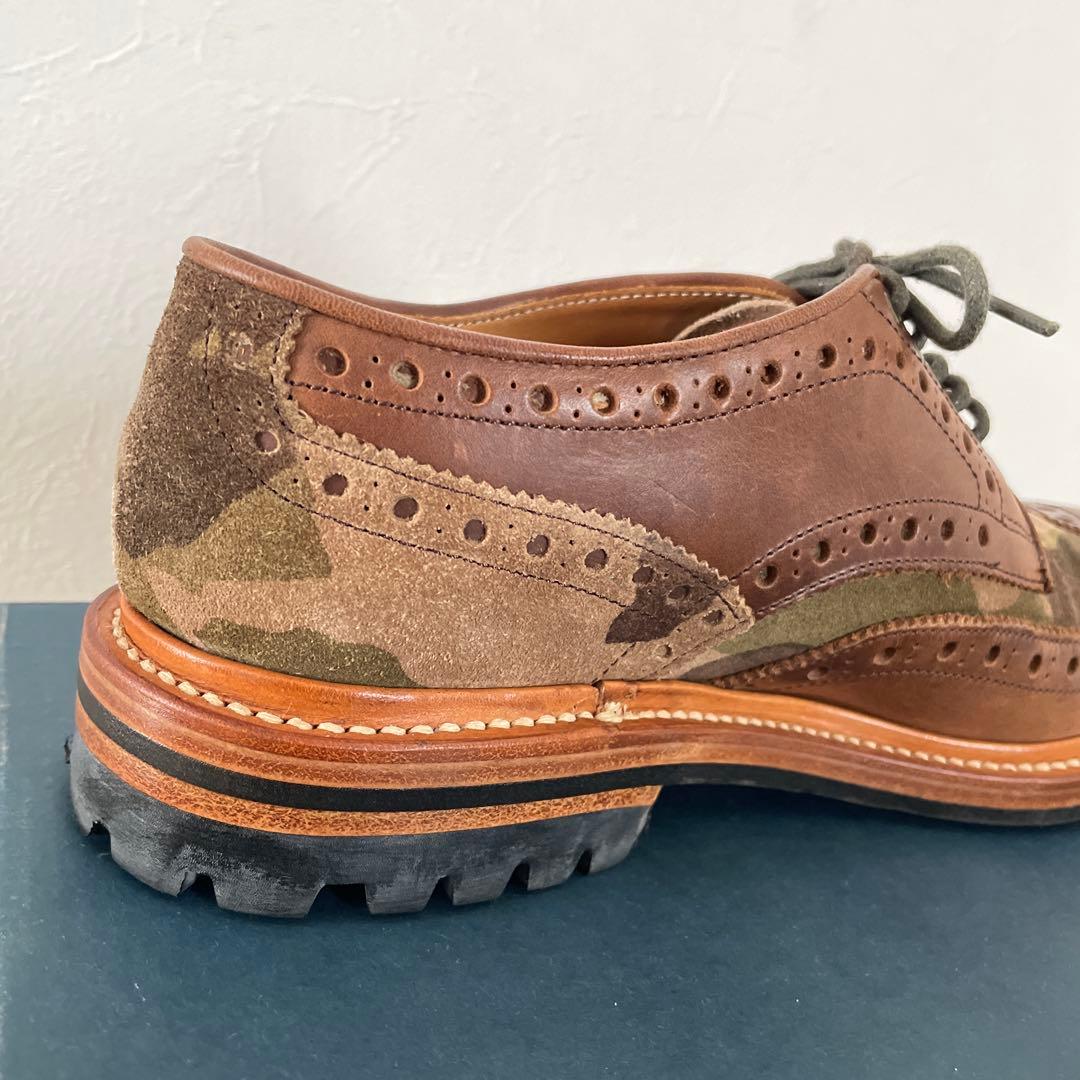 【値下げ】リーガル　ウィングチップ　カモフラ/ブラウン　24.5 ワークシューズ