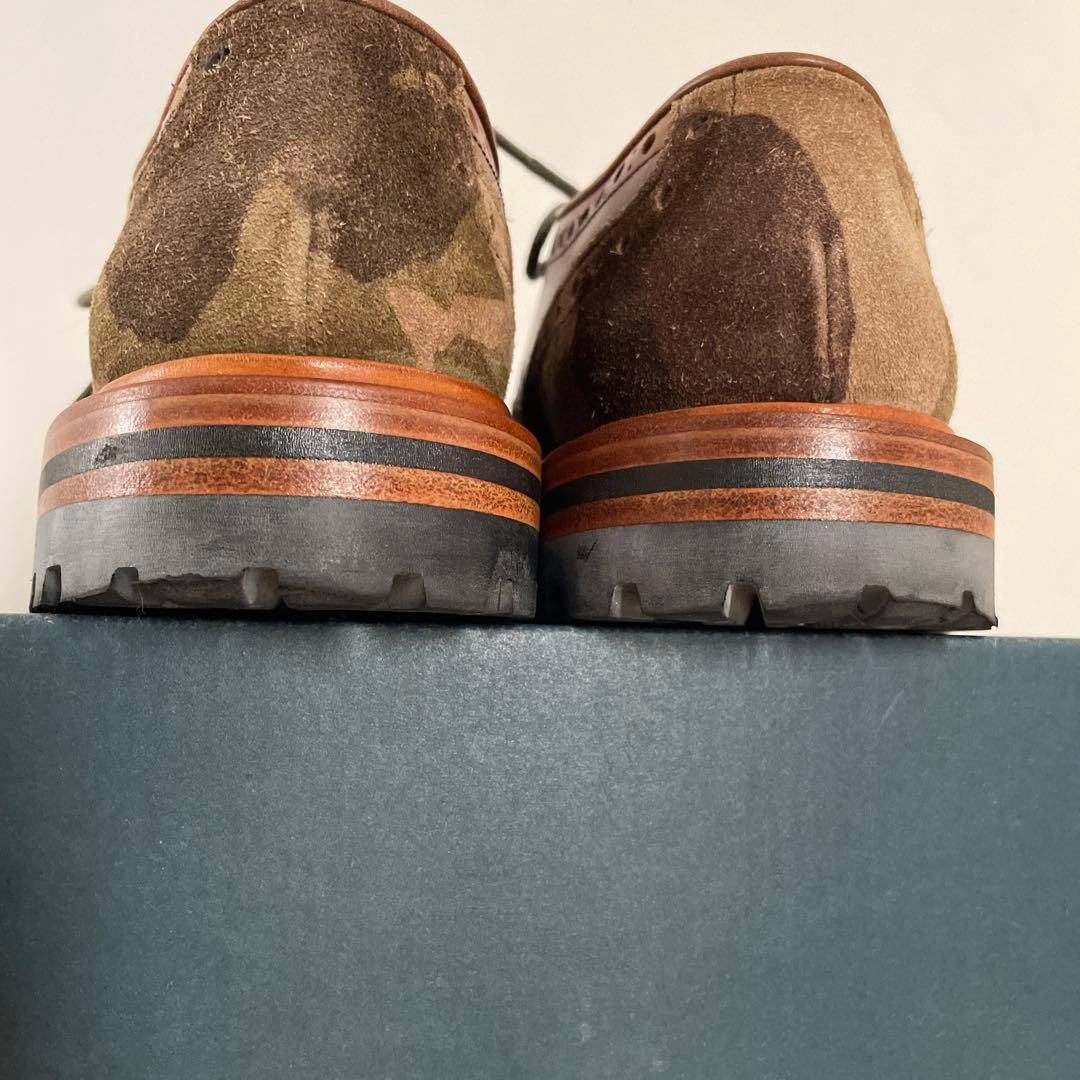 【値下げ】リーガル　ウィングチップ　カモフラ/ブラウン　24.5 ワークシューズ