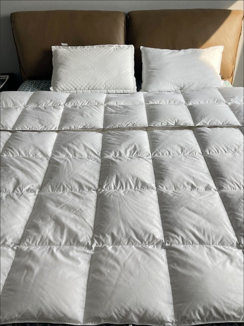 ホワイトキルティングポーランド產甲州羽毛掛け布団 シングルサイズ150×200