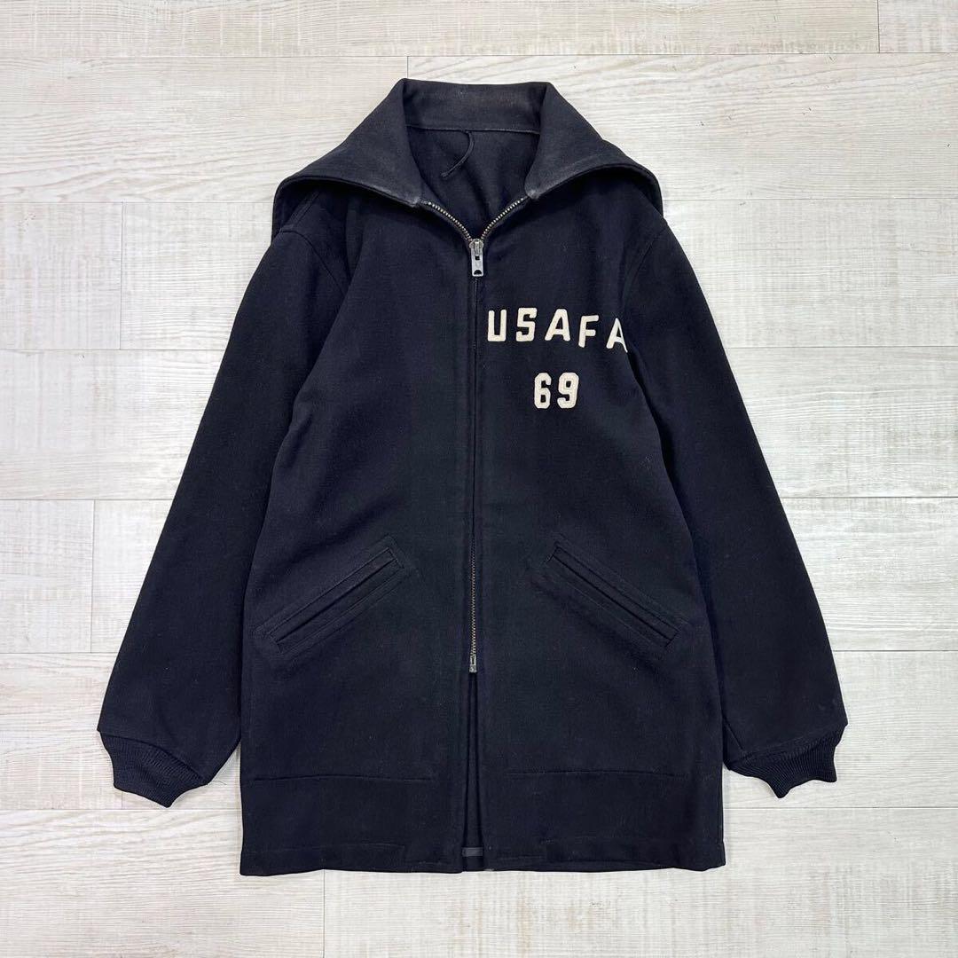 60s 良品 USAFA 米軍 メルトン カデット コート フードジッパー