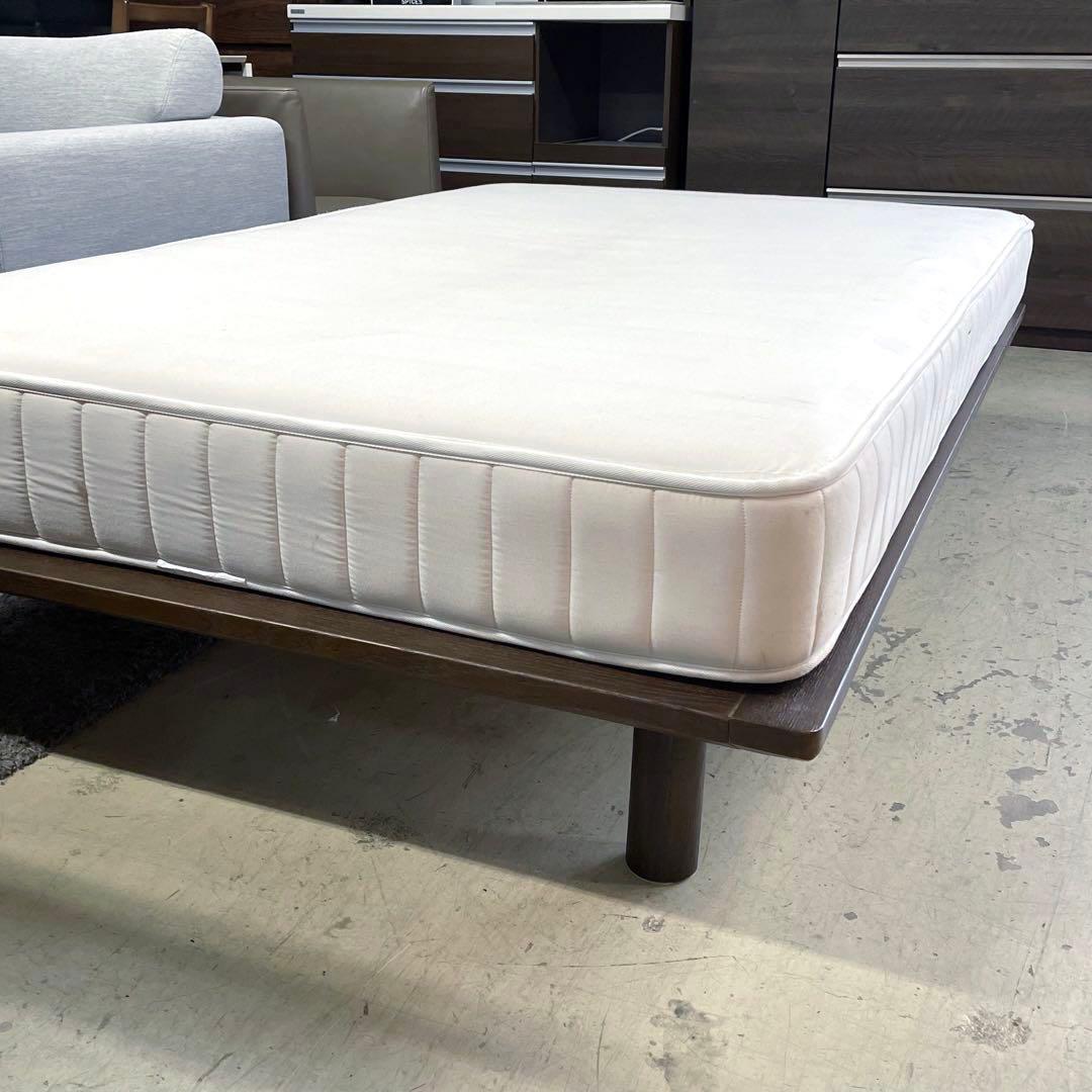 【無印良品】MUJI マットレス　ベッド　セミダブル　フレーム付き　足付き