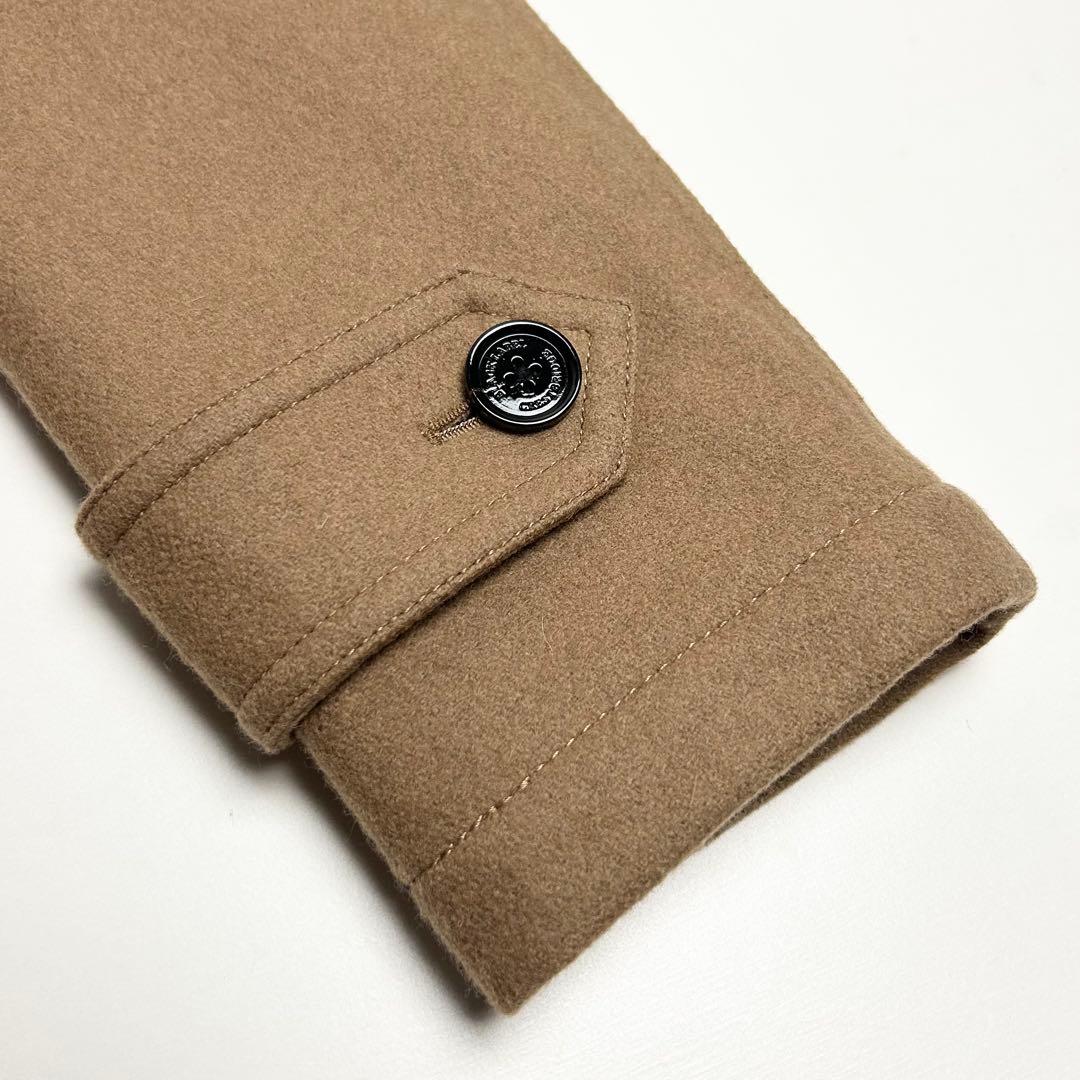 【極美品】ブラックレーベルクレストブリッジ/ダブルブレストメルトンウールコート