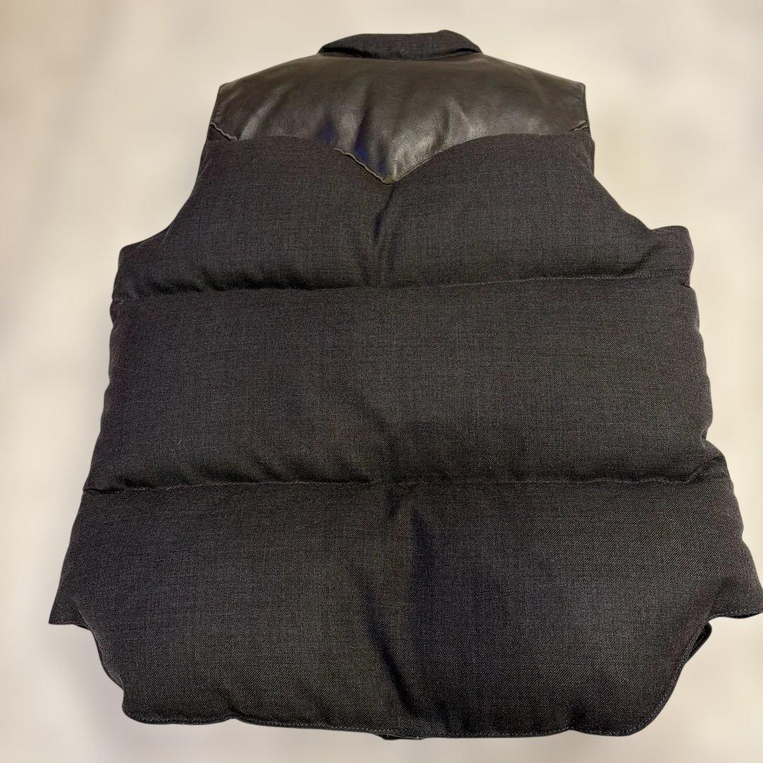 ロッキーマウンテンフェザーベッド ダウンベスト レザー　ブラック 38