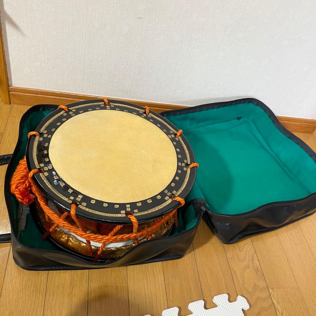和太鼓 締め太鼓 ソフトケース付き 直径34.5cm 高さ16.5㎝