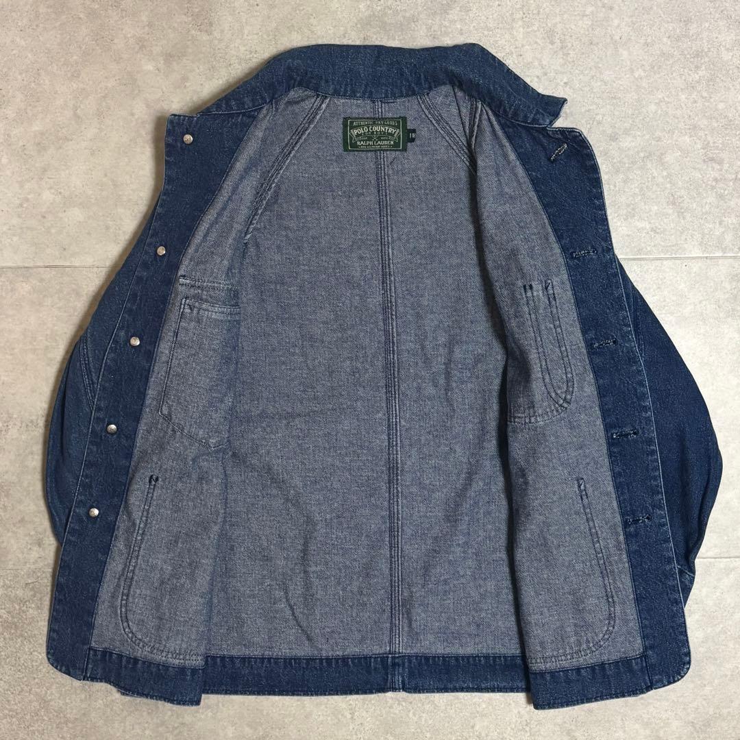 美品 90s POLO COUNTRY デニム カバーオール ジャケット レア
