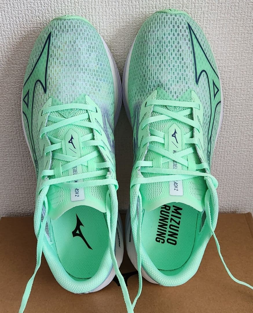 美品☆ミズノ☆ウエーブリベリオンフラッシュ2 ランニング メンズ 26,5cm