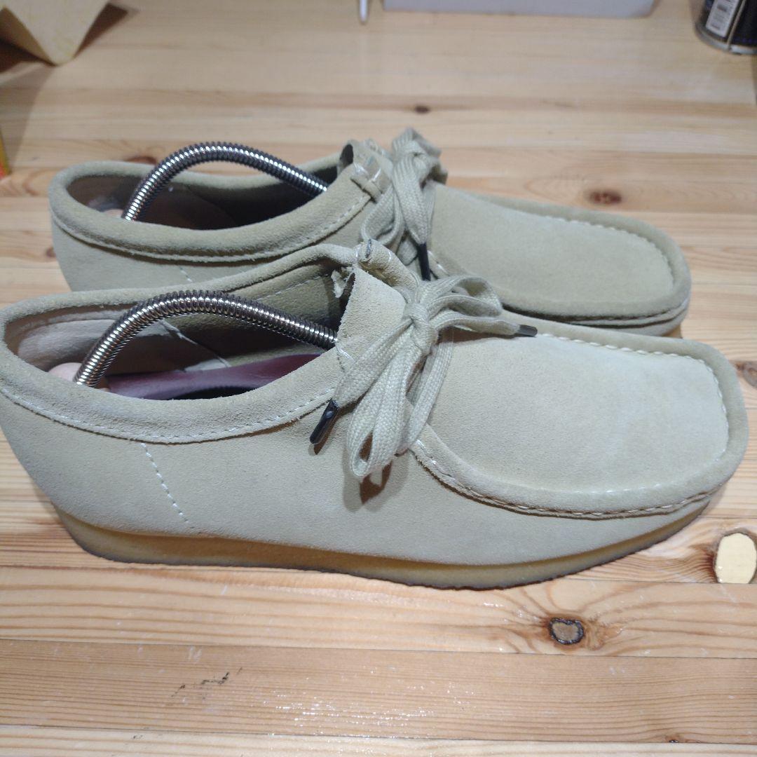 クラークスオリジナルス ワラビー スエード ベージュ 25.5センチ