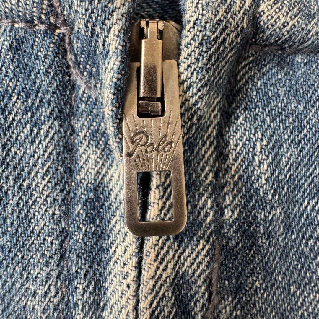 美品 ポロラルフローレン デニム ボンバージャケット POLOロゴ M