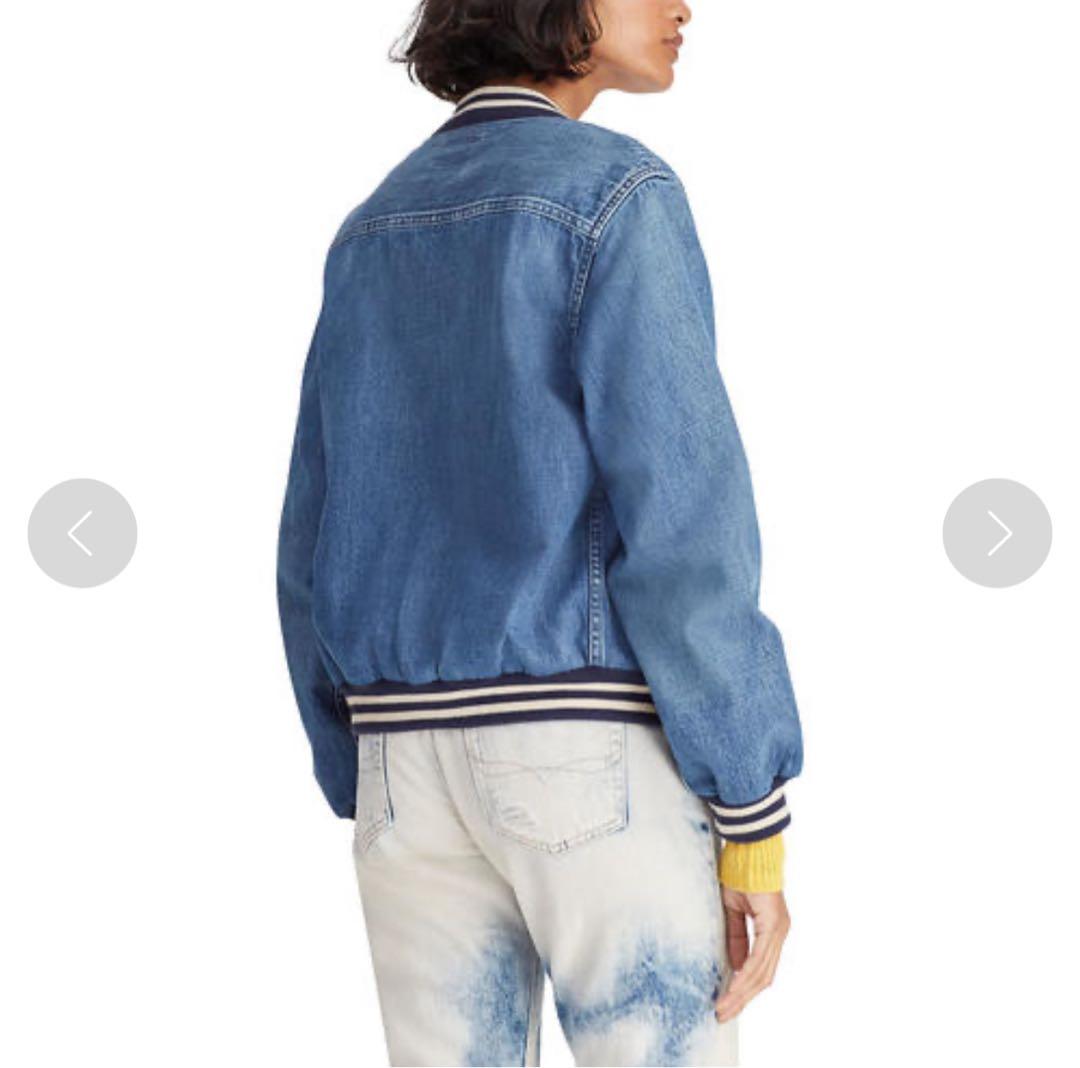 美品 ポロラルフローレン デニム ボンバージャケット POLOロゴ M
