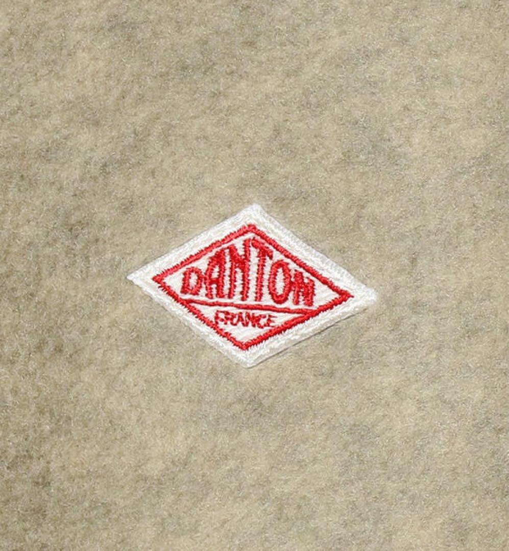 DANTON フリース ノーカラーカーディガン