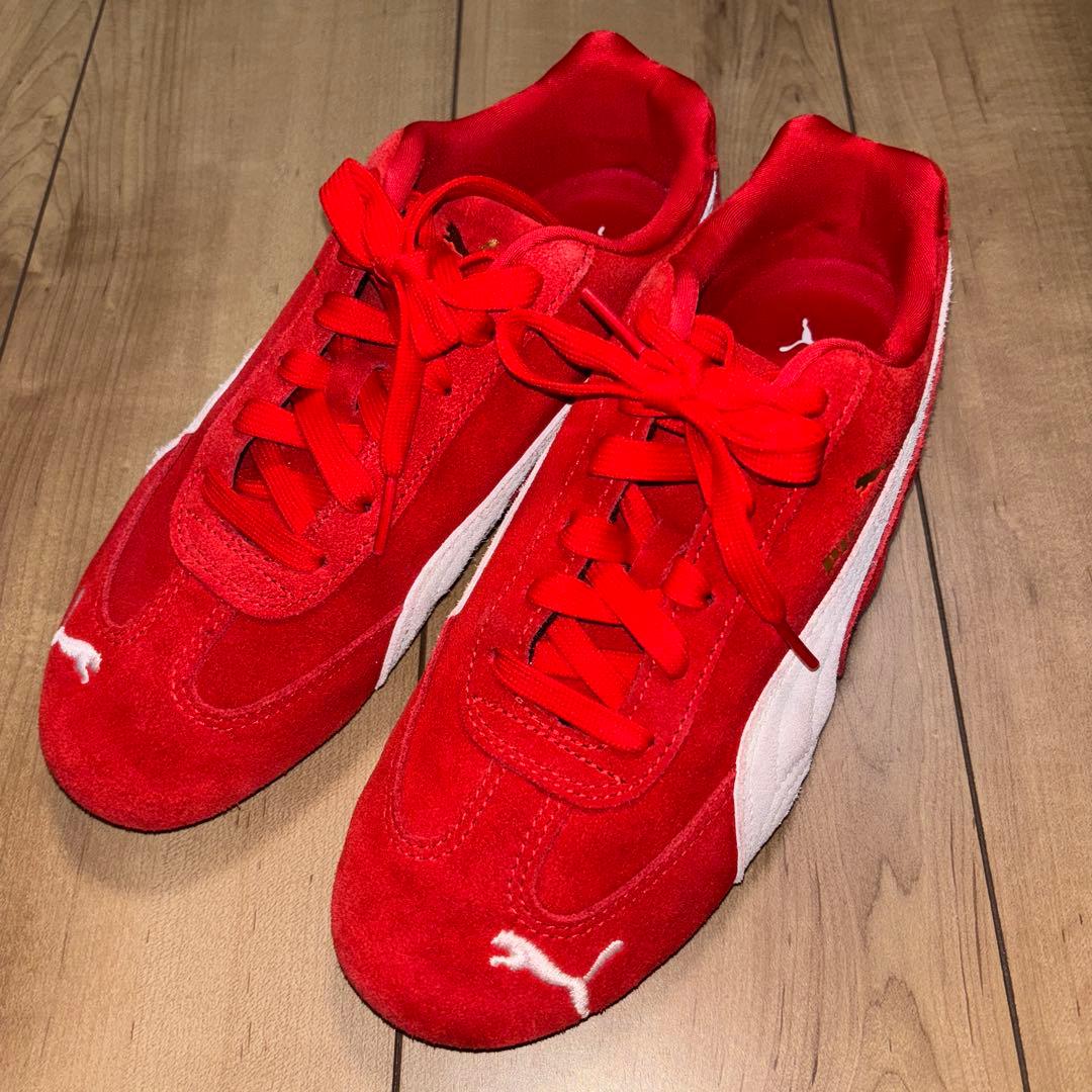 PUMA スピードキャット　スニーカー レッド　24.5 赤