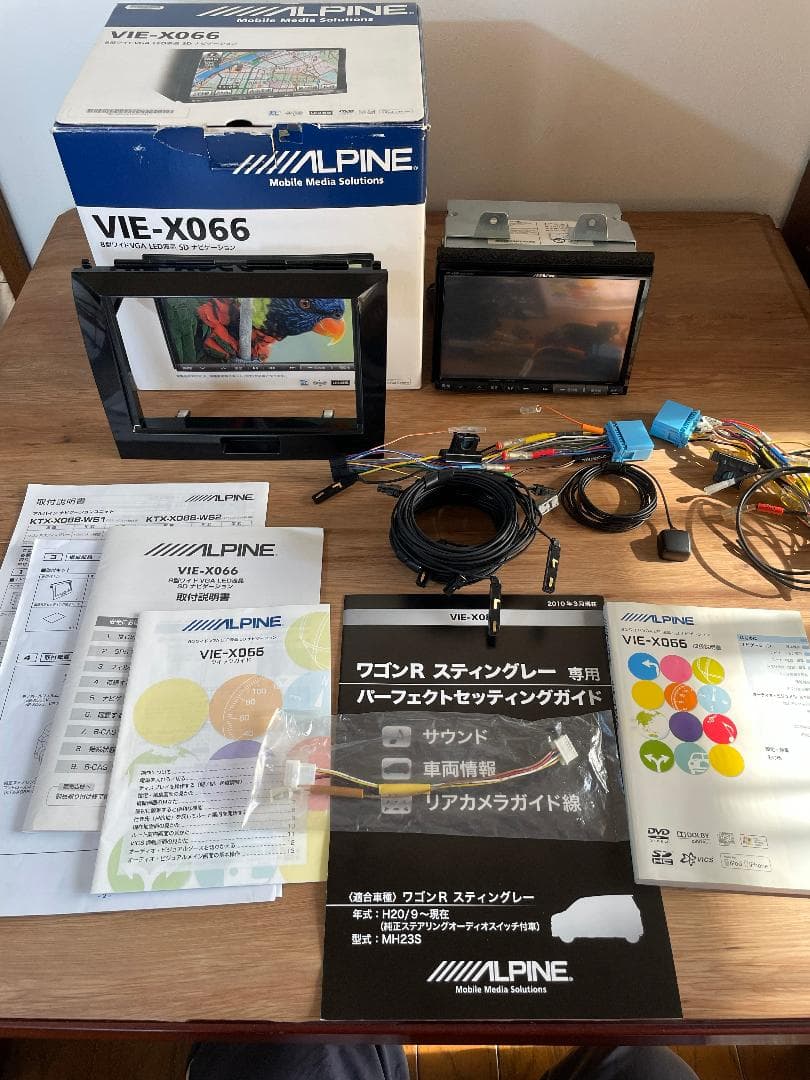 アルパイン VIE-X066 ワゴンR MH23S専用インパネ＆配線など