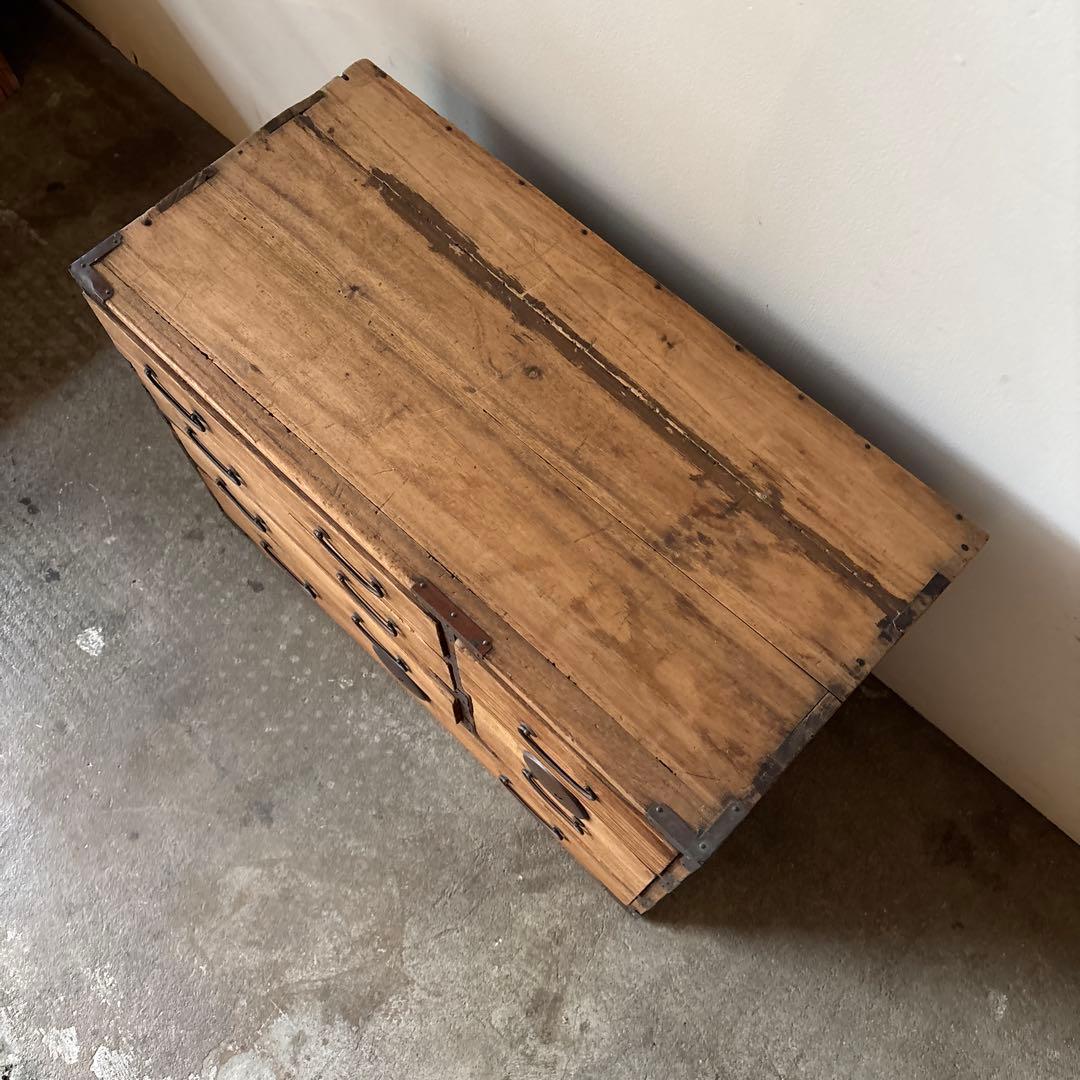 古いちょっと大きめの小引き出し　小箪笥　桐箪笥　和家具　当時物