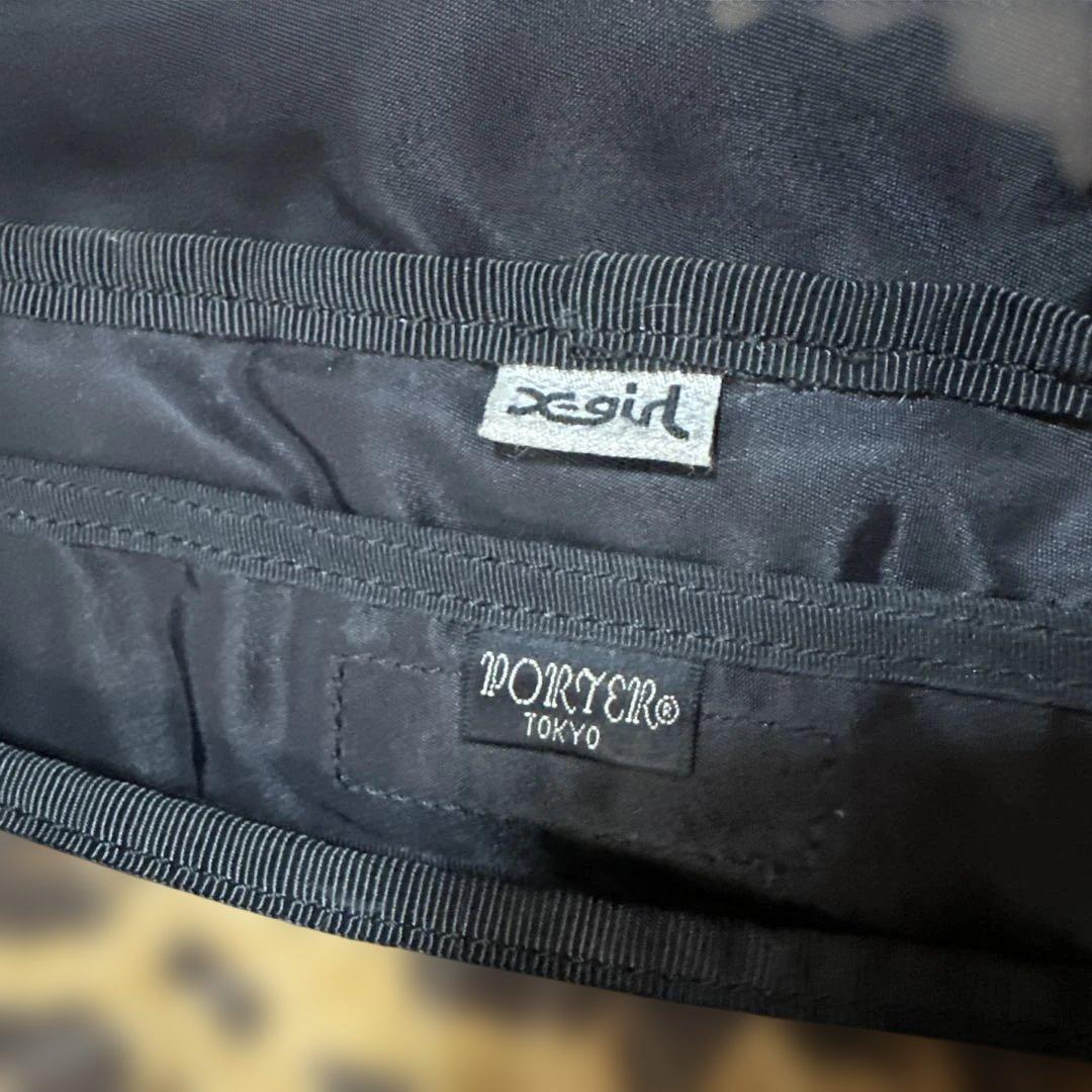 【PORTER×X-girl】別注メッセンジャーバッグ レオパード