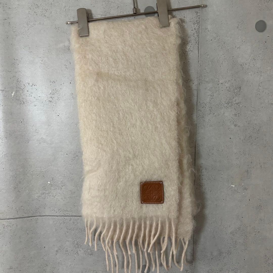 ［極美品］ロエベ　LOEWE アナグラム　モヘヤ　　ウール　ナイロン　マフラー