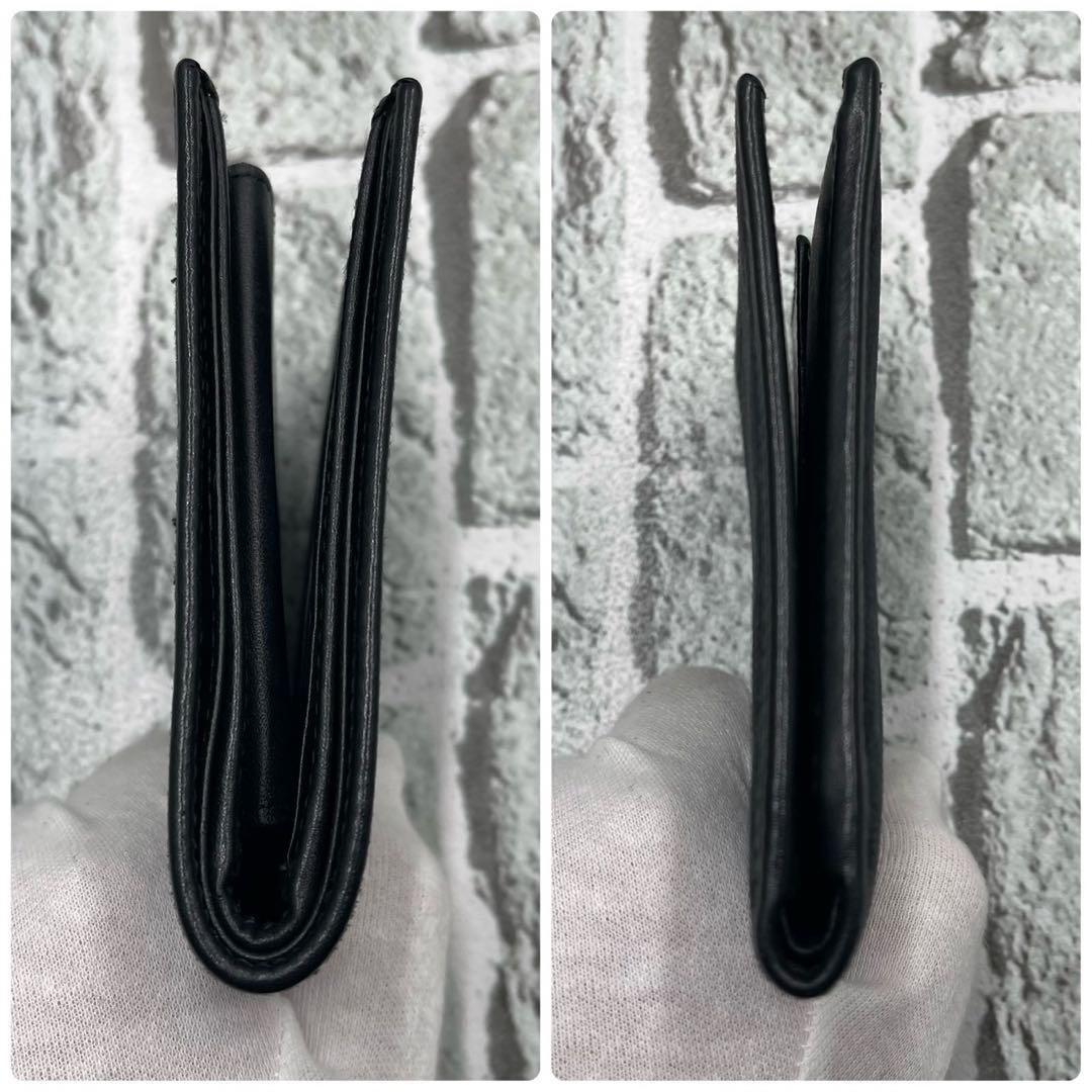 箱付き美品✨グッチ 二つ折り財布 コンパクトウォレット GGキャンバス ブラック