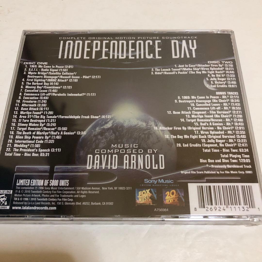 INDEPENDENCE DAY/インデペンデンス・デイ　完全生産限定　サントラ