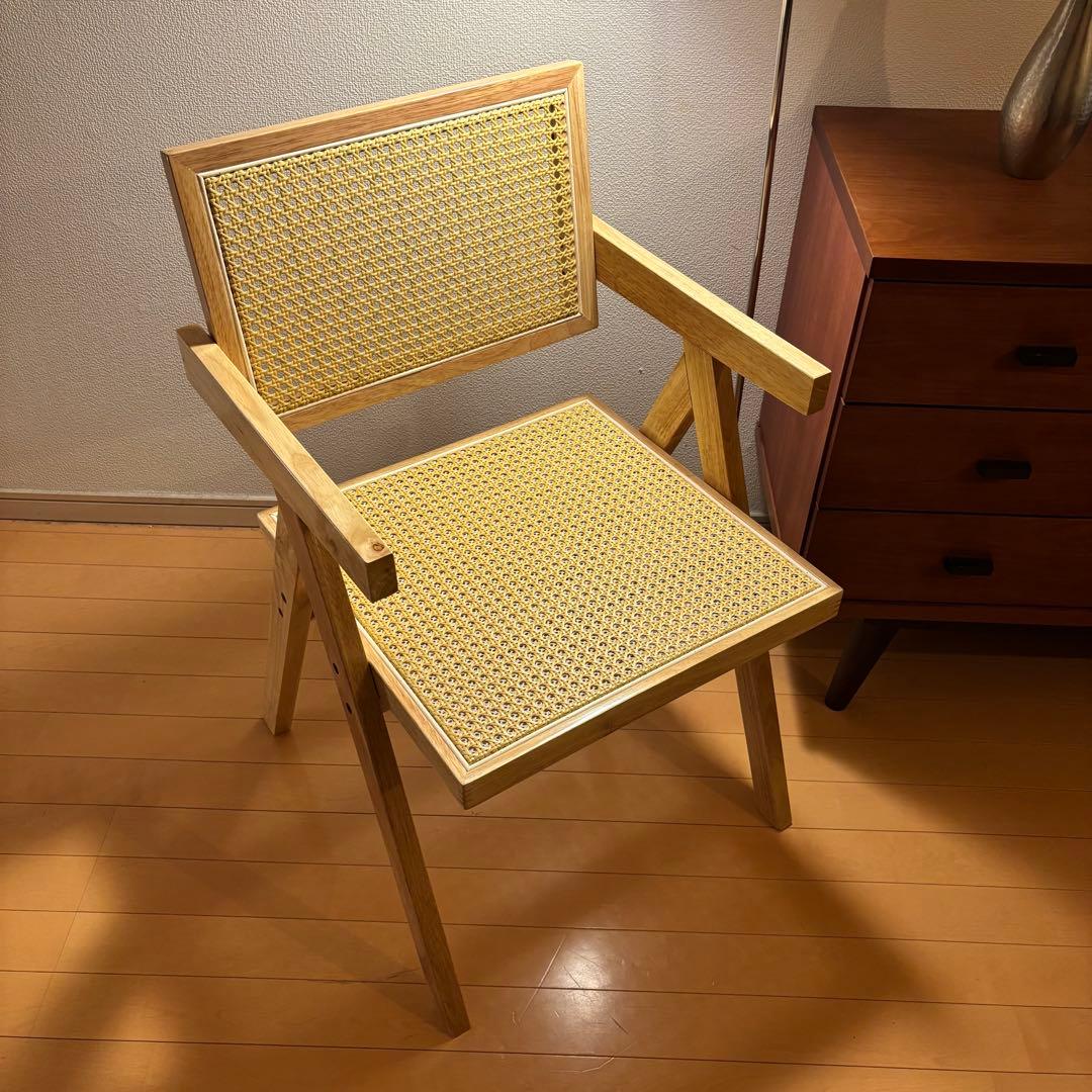 N*a様 ピエールジャンヌレ リプロダクト品 ダイニングチェア ラタン チェア