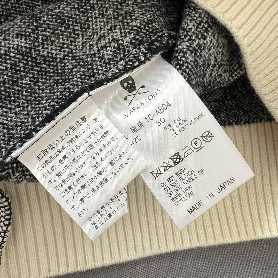 【新品】MARK&LONA マークアンドロナ　総柄　ニット　セーター　メンズ　黒