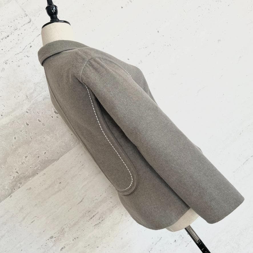 極美品★HERMES★カシミヤダブルフェイス★ステッチ★ジャケット