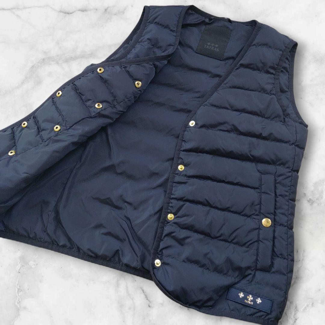 TATRAS ダウンベスト キルティング　サイズ01 ライナー　金ボタン