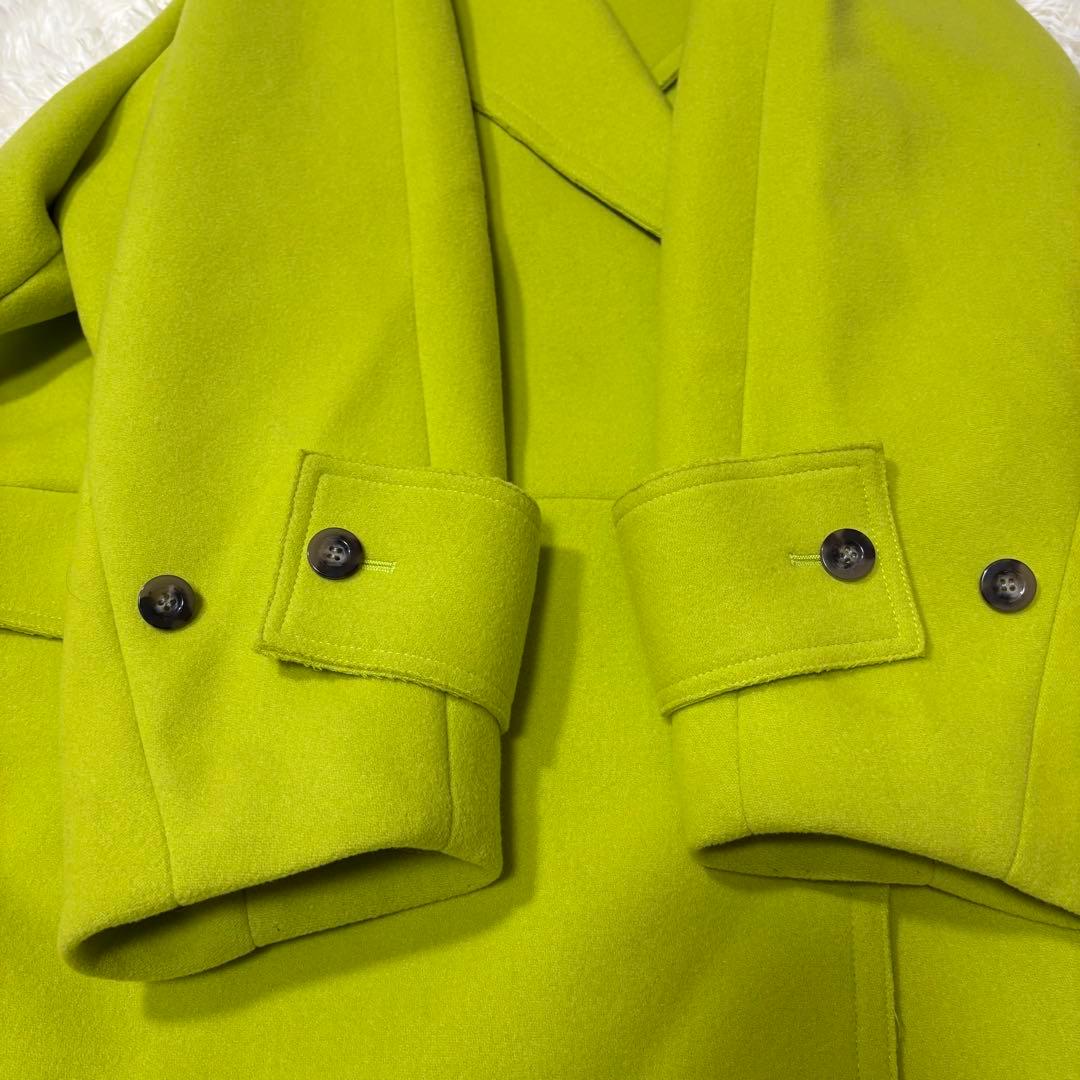 め*リ様 メゾンスペシャル　オーバーサイズ　チェスターコート　ダブル　黄緑　38