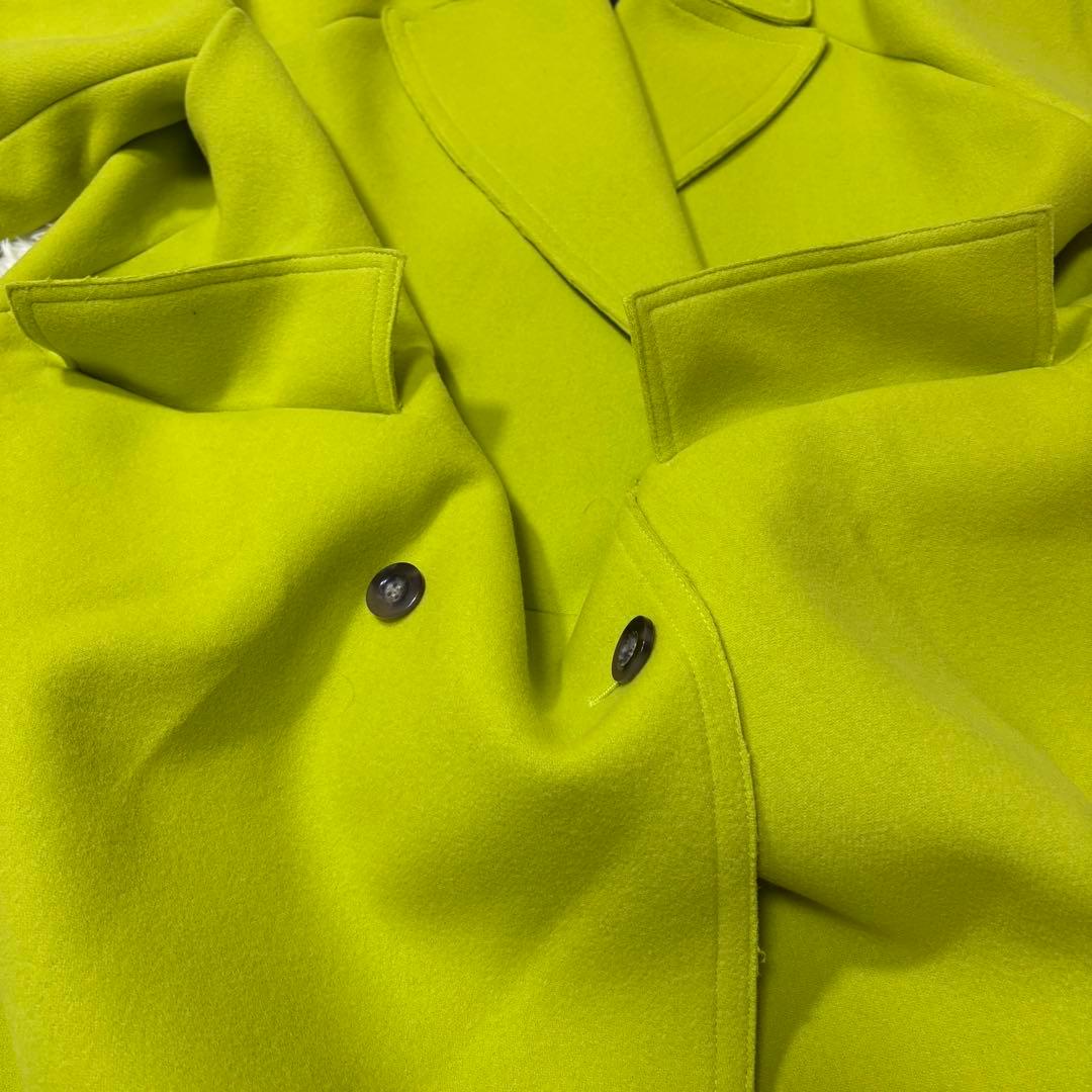 め*リ様 メゾンスペシャル　オーバーサイズ　チェスターコート　ダブル　黄緑　38