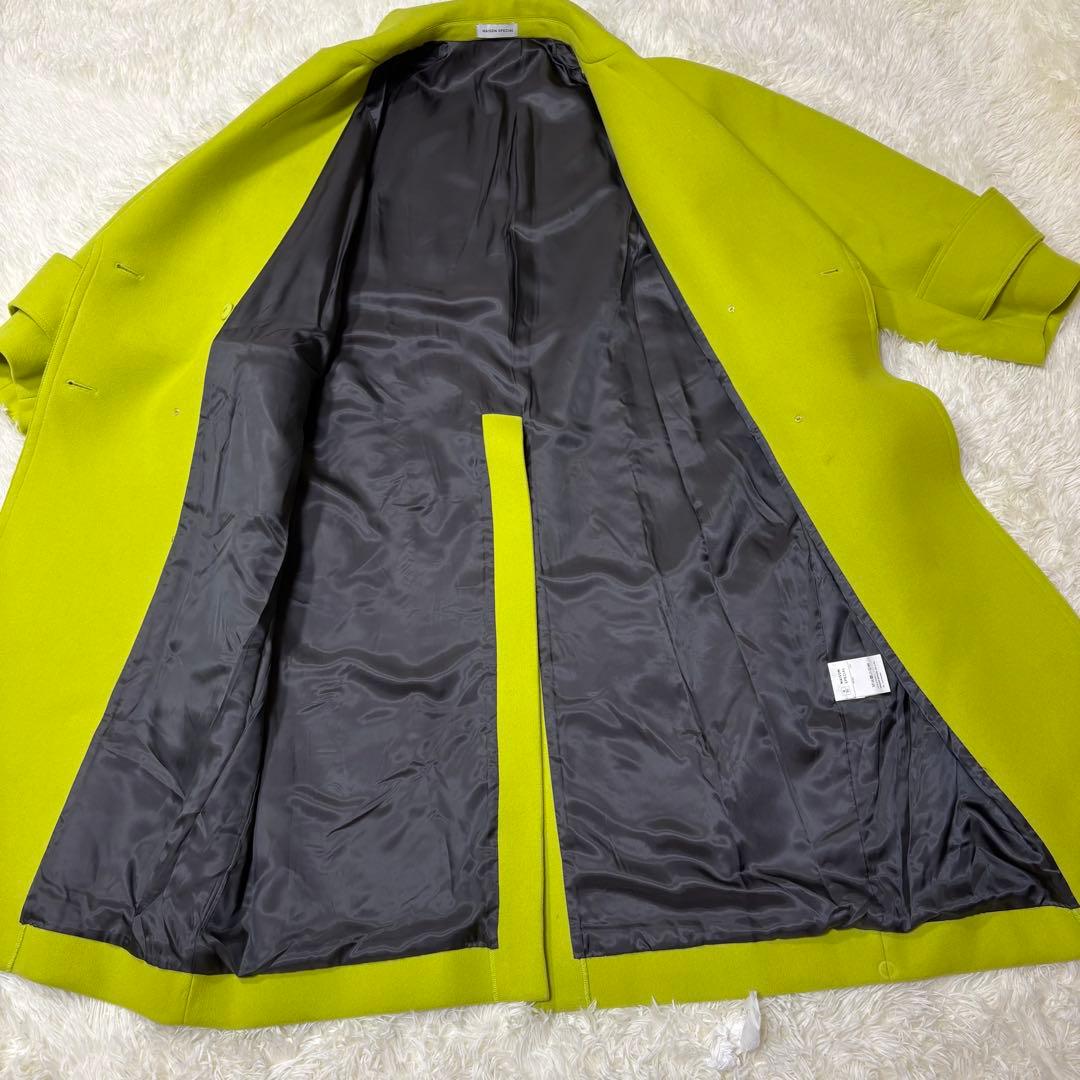 め*リ様 メゾンスペシャル　オーバーサイズ　チェスターコート　ダブル　黄緑　38