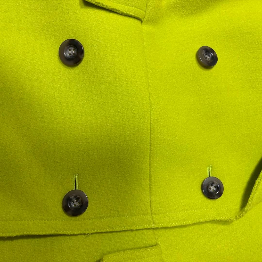 め*リ様 メゾンスペシャル　オーバーサイズ　チェスターコート　ダブル　黄緑　38