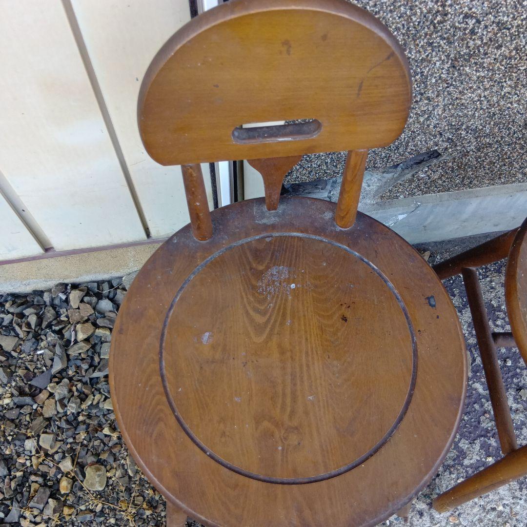 コイズミ　KOIZUMI　木製椅子　丸形　天然木　ダイニングチェア