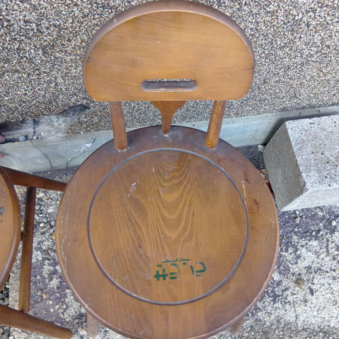 コイズミ　KOIZUMI　木製椅子　丸形　天然木　ダイニングチェア