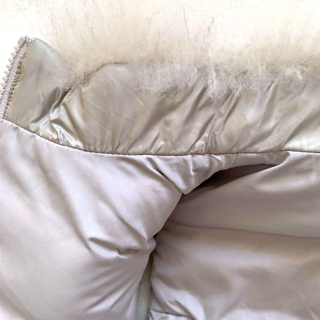 DAMA ダーマコレクション　カシミヤファーダウンベスト　Ｌ　グレージュ