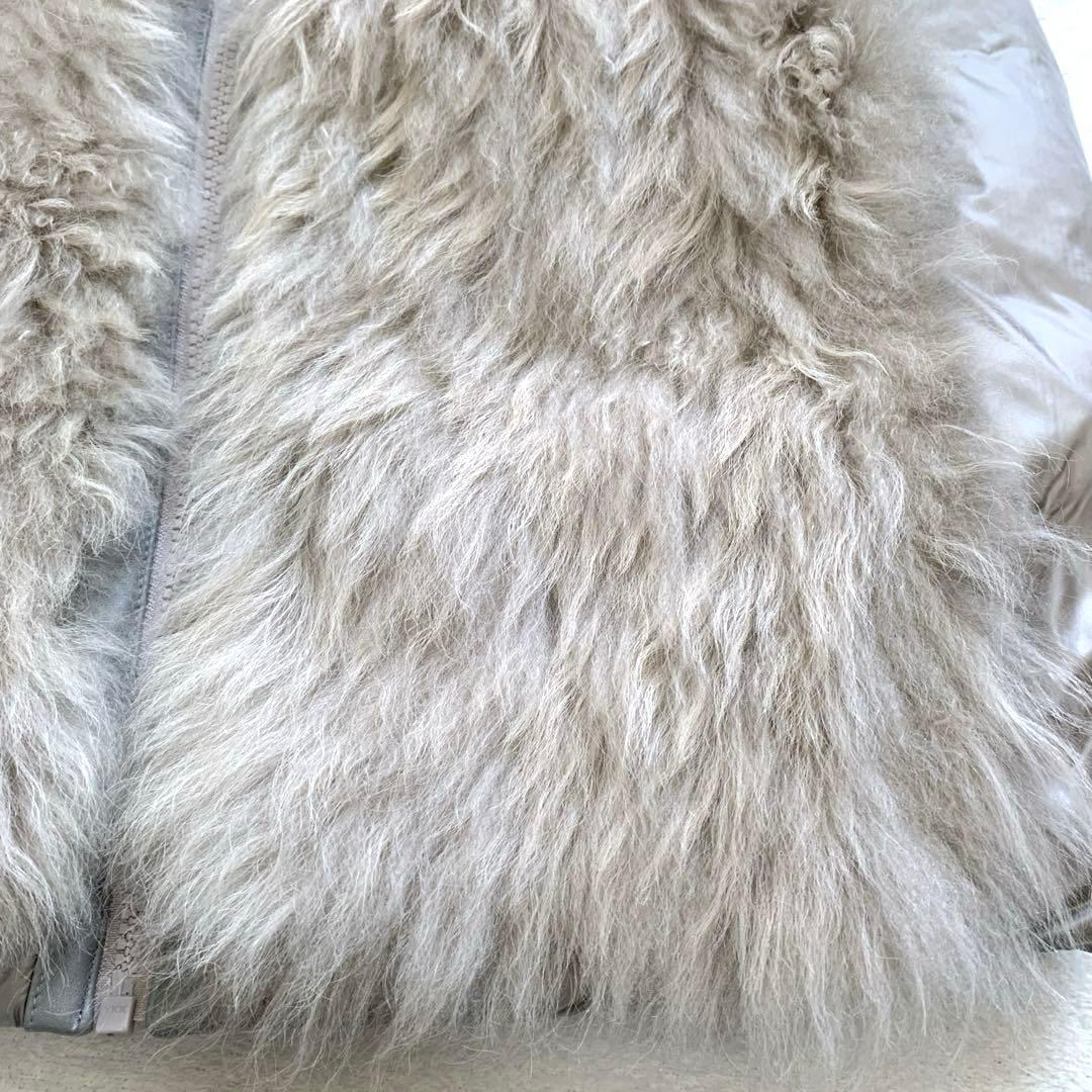 DAMA ダーマコレクション　カシミヤファーダウンベスト　Ｌ　グレージュ