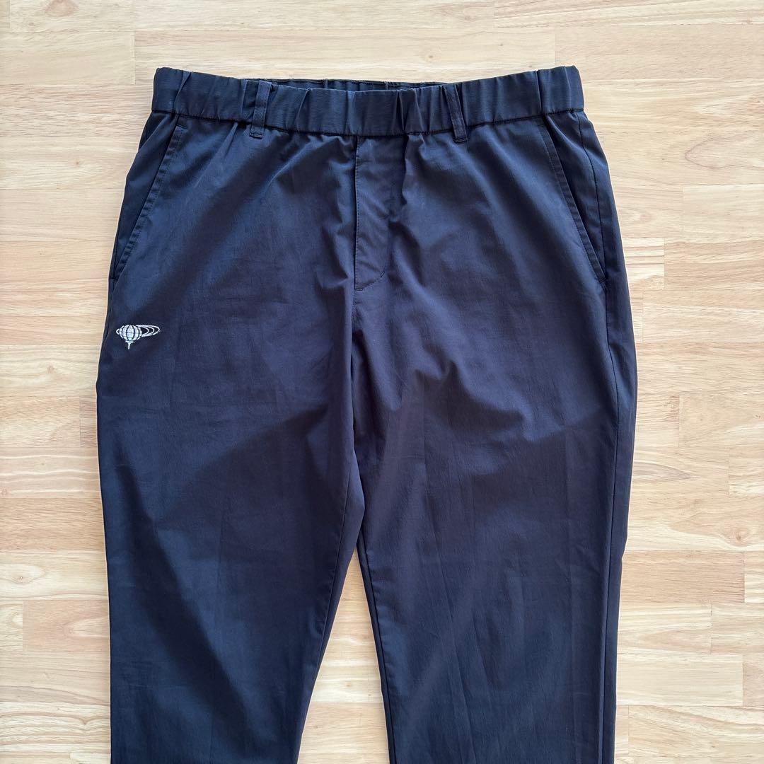 美品 BEAMS GOLF 撥水伸縮性トラックパンツ Lサイズ メンズ ブラック