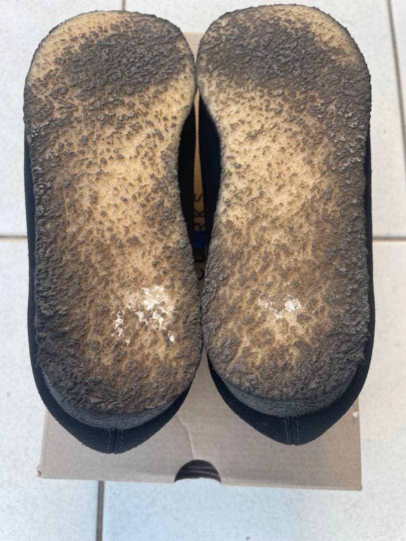 美品　クラークス　ワラビー　黒　25.5cm 箱付　Xlargeモデル