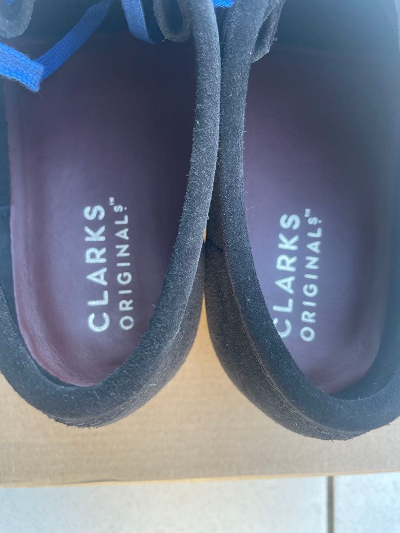 美品　クラークス　ワラビー　黒　25.5cm 箱付　Xlargeモデル