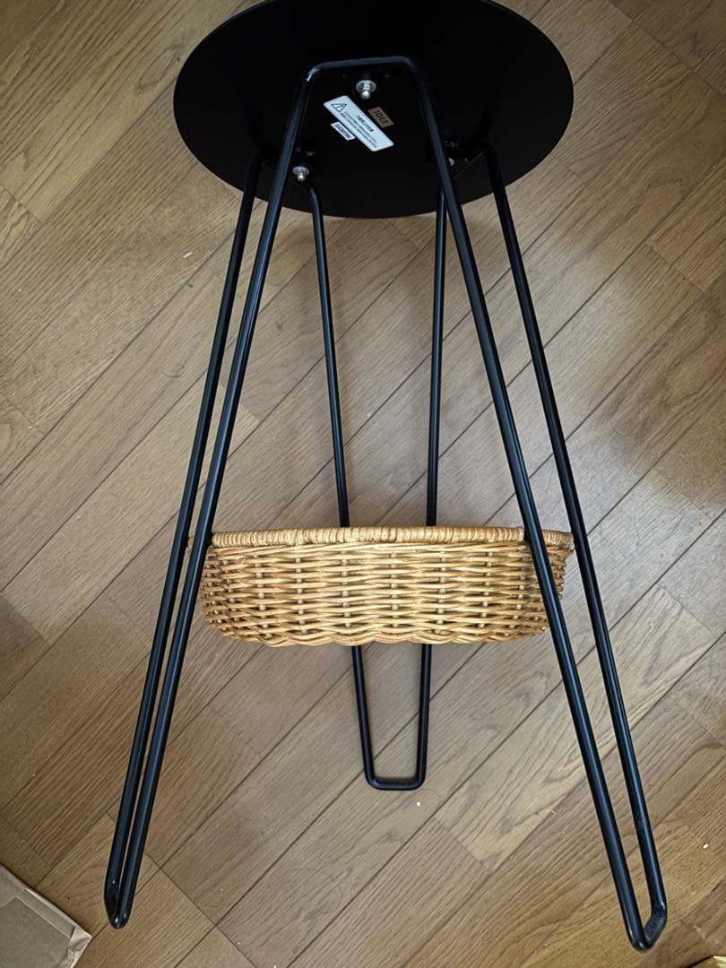 無印良品 IDEE 円形ワラビー サイドテーブル ブラック