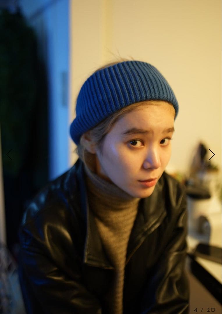 moontreeplanet ニットターバン　ブルー