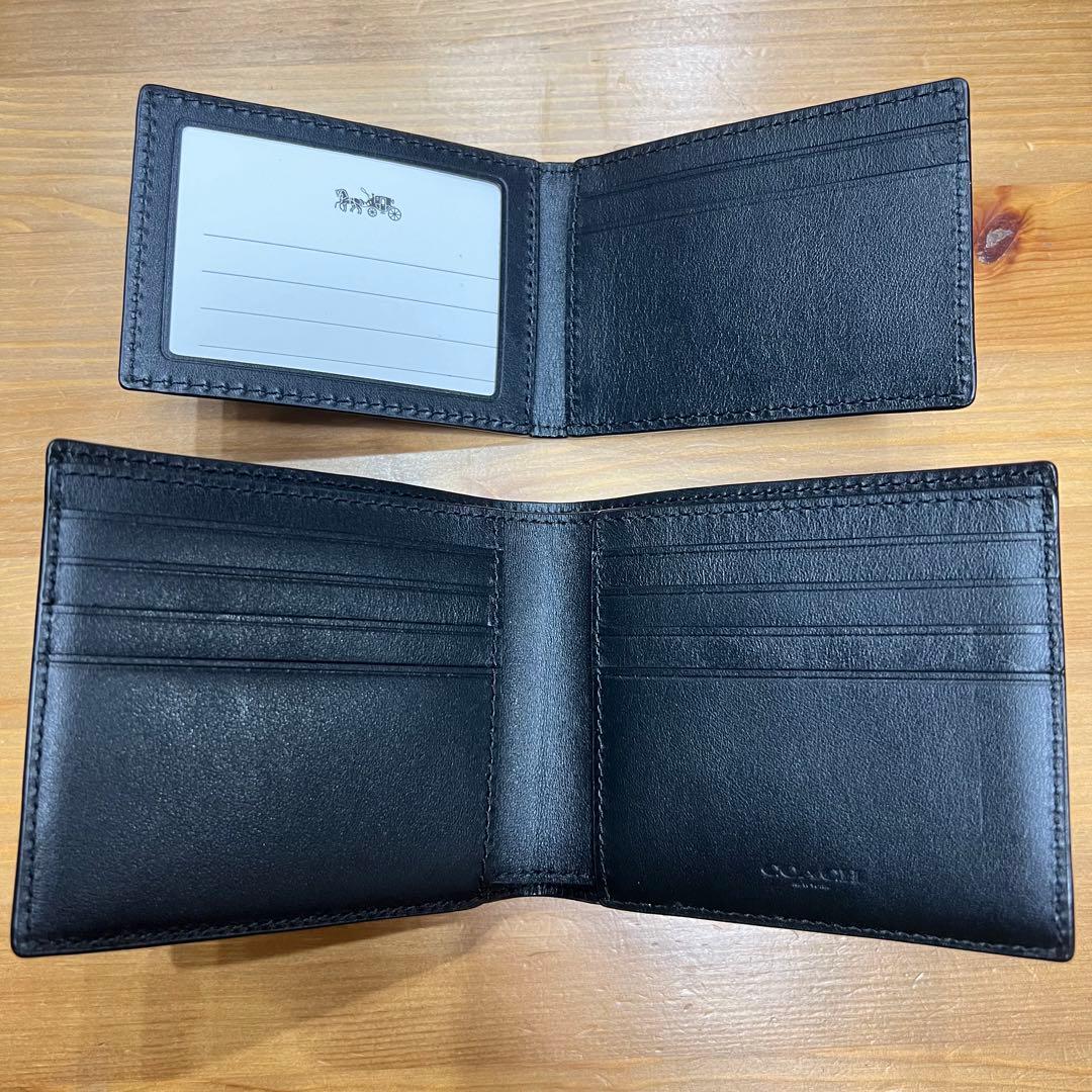 ‼️早い者勝ち‼️【新品未使用美品】COACH 型押し2つ折り財布 カードケース付き