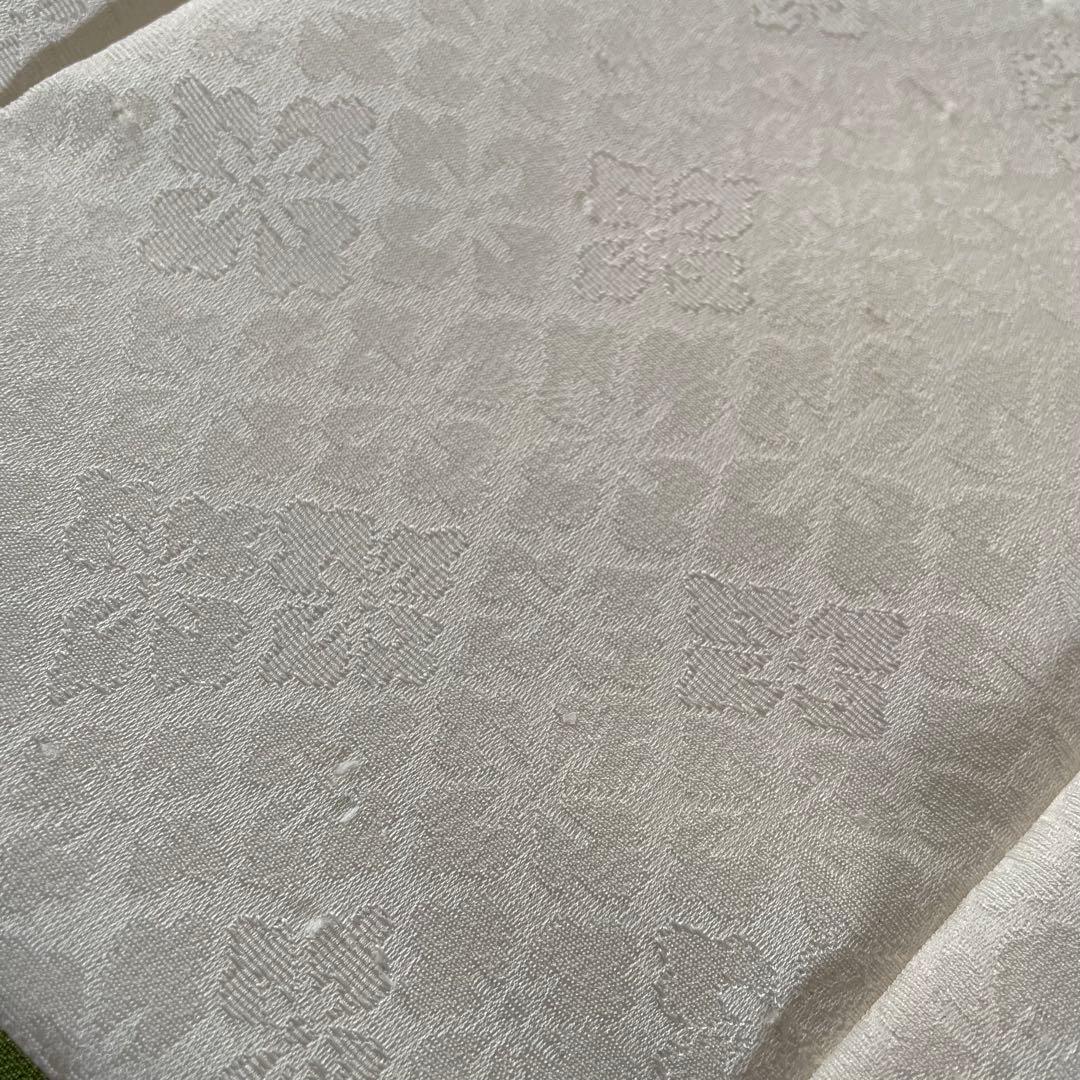 七五三　2歳　3歳　アンティークお着物セット　正絹白無地被布　ビーズバッグ