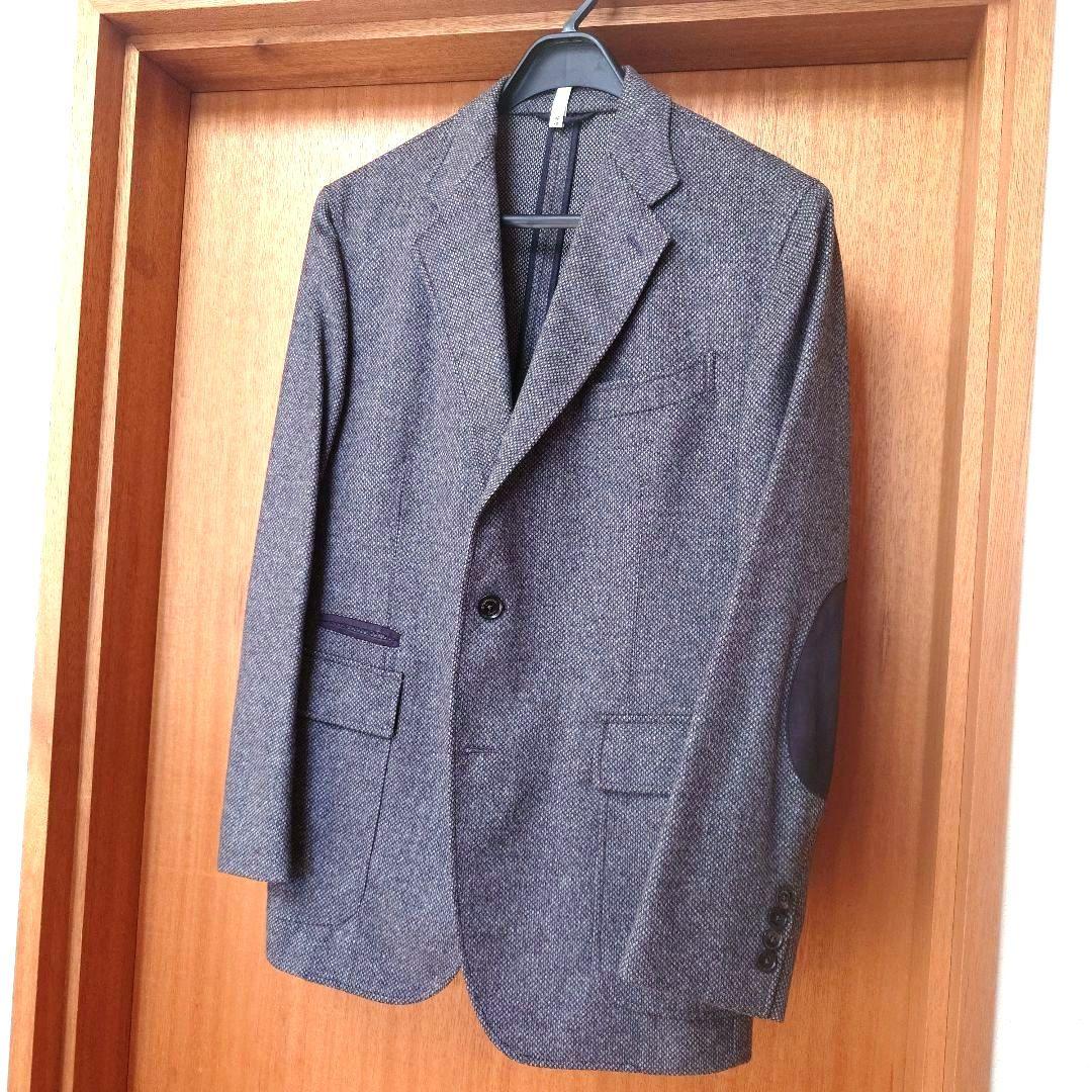 Ermenegildo Zegna　52　グレー系 テーラードジャケット 肘あて