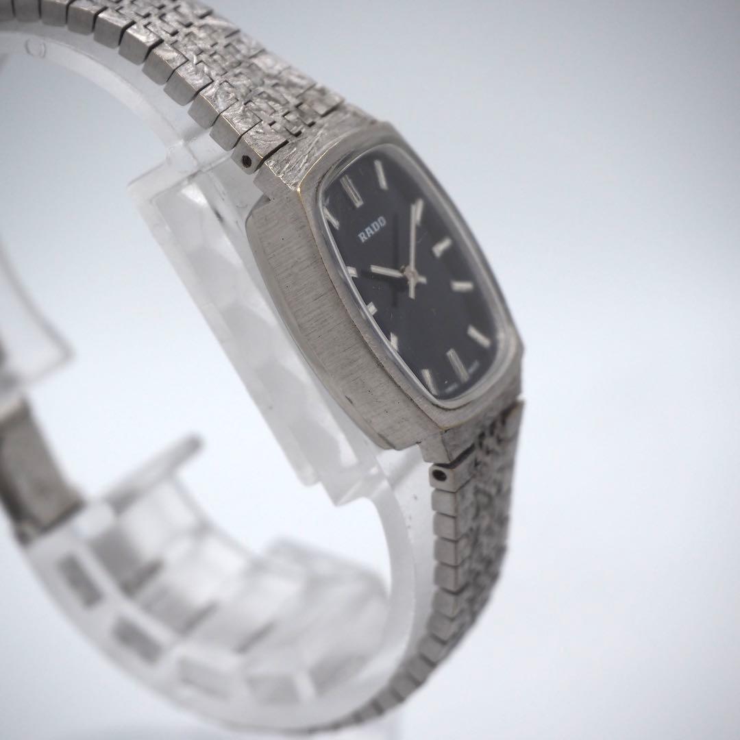 309 稼働 RADO レディース 時計 手巻き シルバー ブラック ラドー