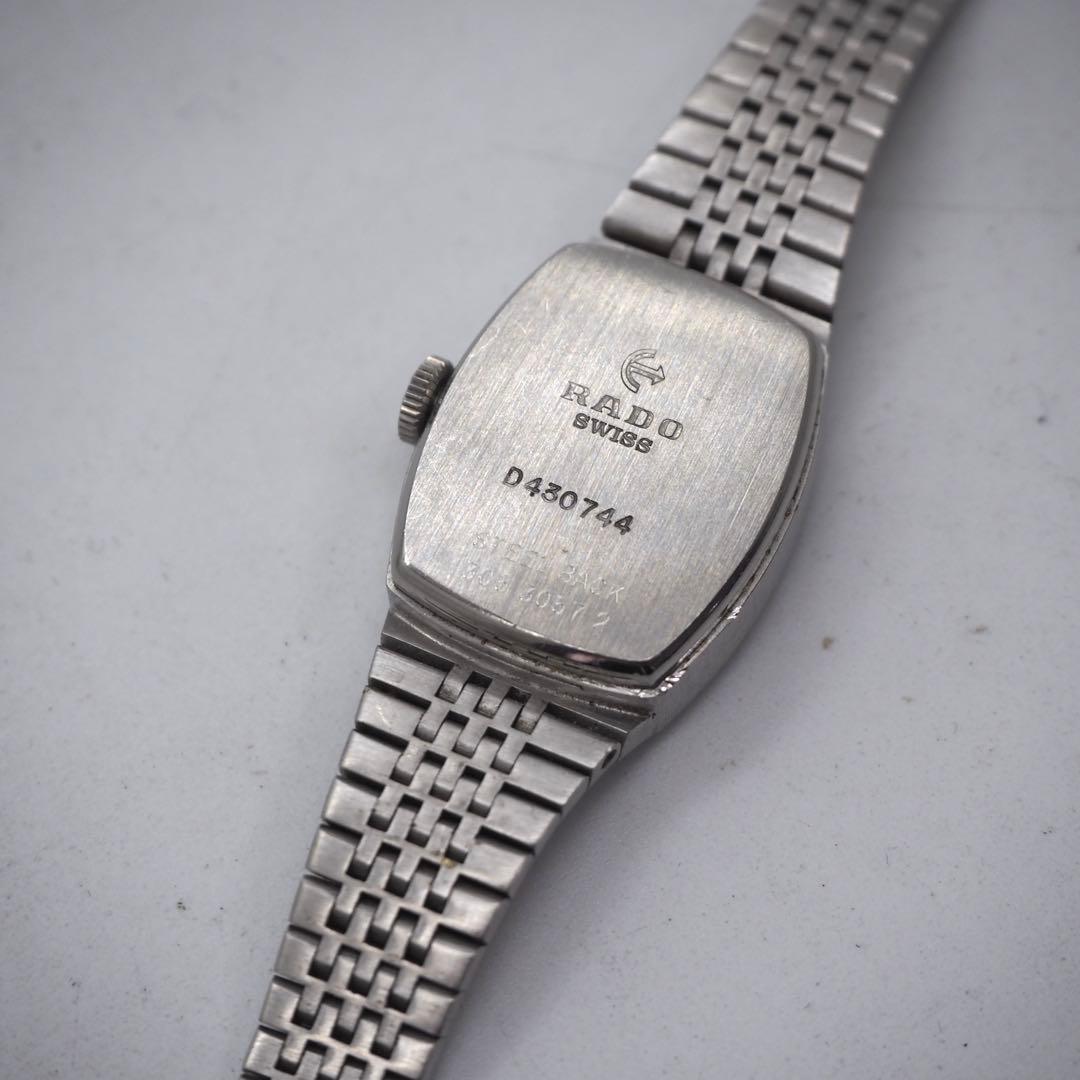 309 稼働 RADO レディース 時計 手巻き シルバー ブラック ラドー