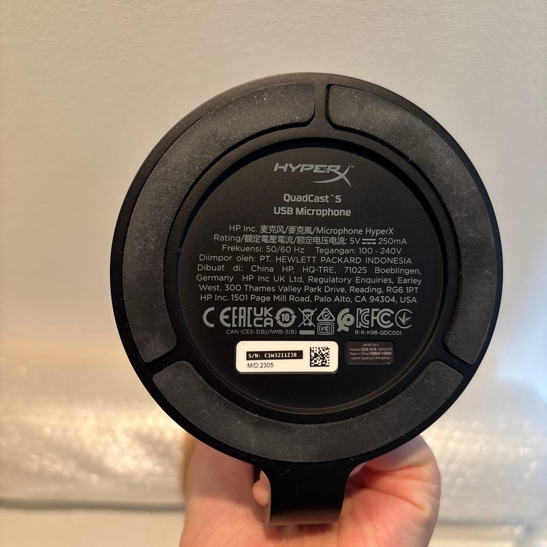HyperX QuadCast Sマイク コンテンツクリエイター/ゲーマー向け