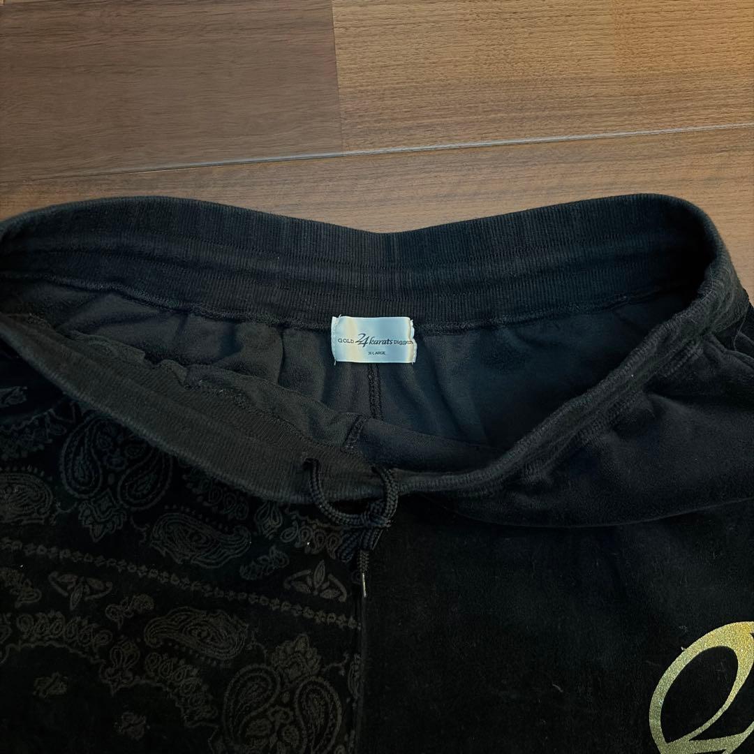 24カラットフード付きジャージセット ブラック➕ヒョウ柄フード付ジャージ